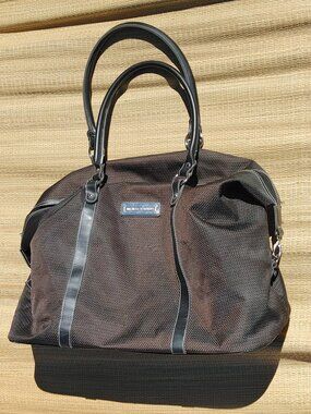 Bill Blass Essentials Large Travel Tote Bag Overnight Weekender Woven Nylon